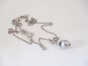 1971 NWOT South Hill 20" Silver Necklace w/Silver Ball Charm